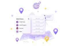 Select countries and URLs